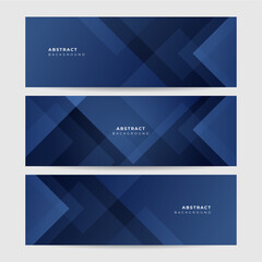 Gradient Transparant Blue Abstract Memphis Geometric Wide Banner Design Background