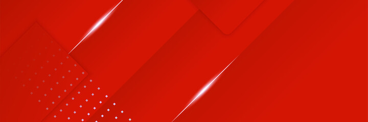 Modern red abstract banner background