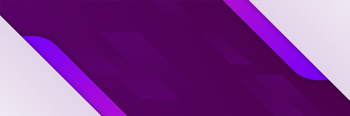 Modern abstract purple banner background