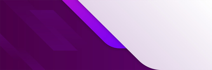 Modern abstract purple banner background