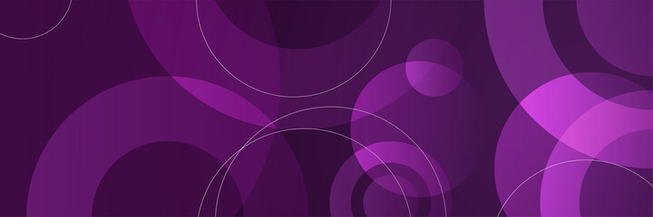 Modern abstract purple banner background