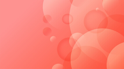 Red Buble Colorful Abstract Geometric Design Background