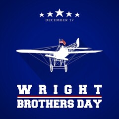 Wright Brothers Day theme poster. Vector illustration. Suitable for Poster, Banners, campaign and greeting card .