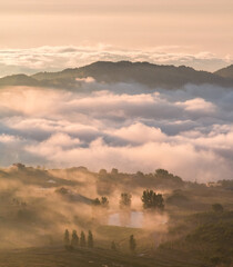 Obraz premium sunrise over lake