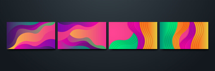 Random Wavy bloob Colorful Abstract Geometric Design Background