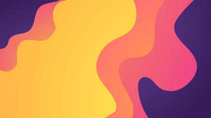 Wavy bloob Colorful Abstract Geometric Design Background