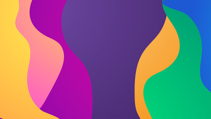 Obraz na płótnie Canvas Random Wavy bloob Colorful Abstract Geometric Design Background