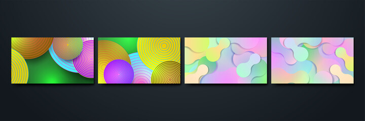 balls and bloob 3d Colorful Abstract Geometric Design Background