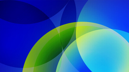 Fototapeta premium Circle Orbs blue green Colorful Abstract Geometric Design Background