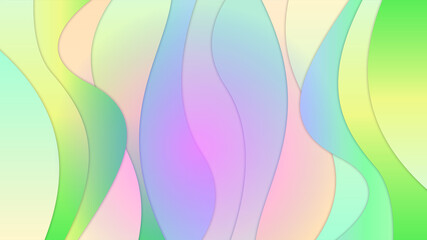 Naklejka premium wavy pastel Colorful Abstract Geometric Design Background