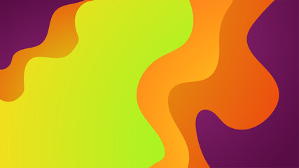 Wavy bloob Colorful Abstract Geometric Design Background