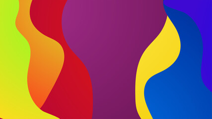 Wavy bloob Colorful Abstract Geometric Design Background
