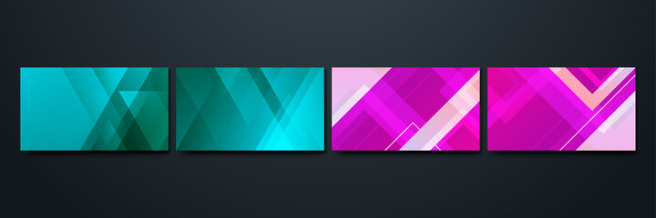 Transparant bright shape tosca and magenta Colorful Abstract Geometric Design Background