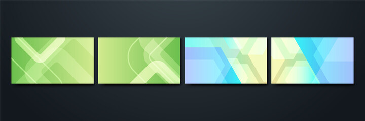Line square and hexa blue green Colorful Abstract Geometric Design Background