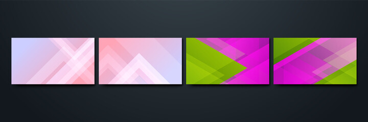 Transparant corner shape pasta green purple Colorful Abstract Geometric Design Background