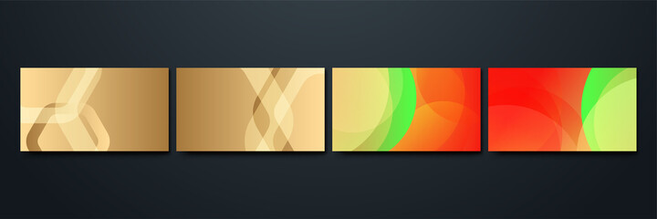 Fototapeta premium Transparant shape Gold red green Colorful Abstract Geometric Design Background