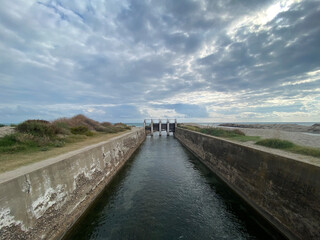 Fototapeta premium old dam on the river
