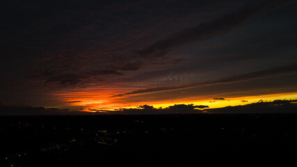 Blood Orange Sunset over the Forest