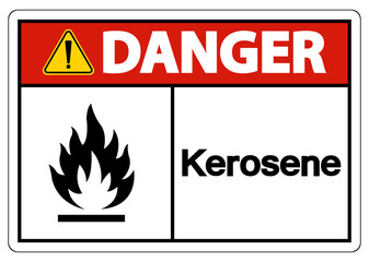 Danger Kerosene Symbol Sign On White Background