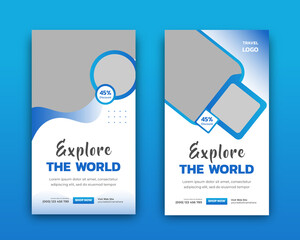 Travel Holiday Summer travel and tourism Social media  stories templates A set of social media story layouts travel flight beach Vector editable illustration Instagram story use for travel agency