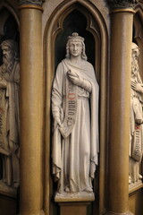 Fototapeta premium Pulpit Detail of a Sculpture of David at the Krijtberg Church in Amsterdam, Holland