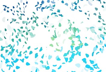 Light blue, yellow vector texture with random forms.