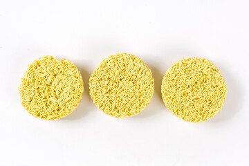 Instant noodles isolated on white background
