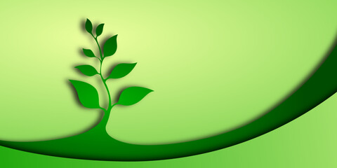 
Vector background with floral patterns in shades of green with space for text. Vegetable green motifs for the background.