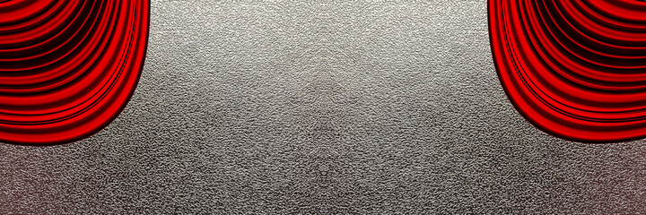 赤いカーテンのステージ