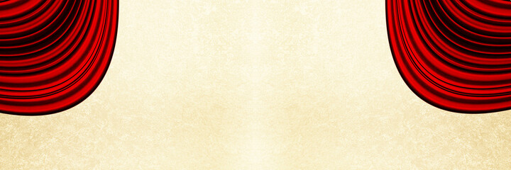 赤いカーテンのステージ