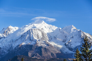 Fototapeta na wymiar Mont Blanc, 4807m Alpes Françaises