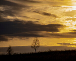 sunset in the mountains