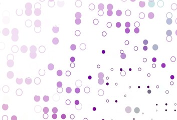 Light Purple vector pattern with spheres.