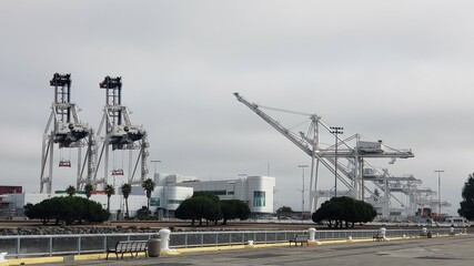 cranes in port