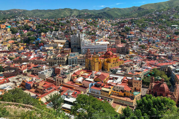 Beautiful Guanajuato city in Mexico, architecture.