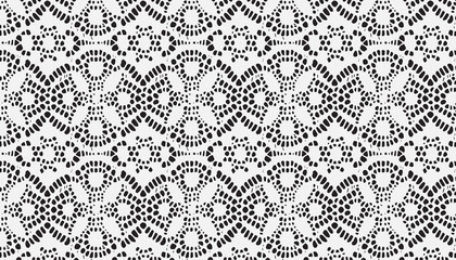Set of seamless lace patterns in Asian style. 