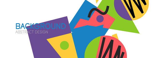 Abstract background with blocks, lines, geometric shapes. Techno or business concept for wallpaper, banner, background, landing page