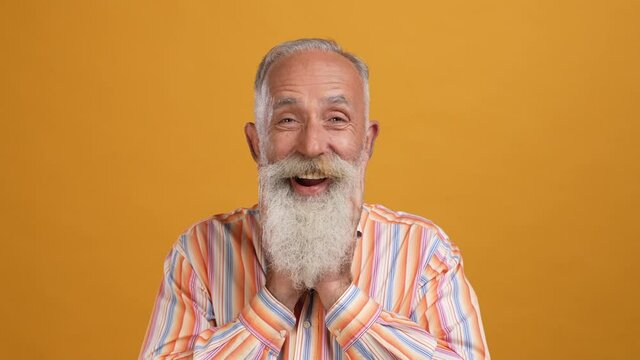 Middle age impress incredible discount shout isolated shine color background