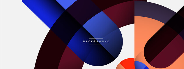 Trendy shapes, color minimal design composition, lines and shadows for wallpaper banner background or landing page