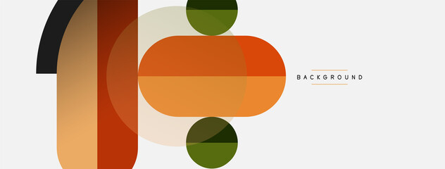 Geometric shapes composition abstract background. Circles lines and rectangles. Vector illustration for wallpaper banner background or landing page