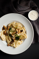 Dumplings with mushrooms