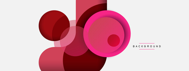 Creative geometric wallpaper. Minimal abstract background. Circles composition vector illustration for wallpaper banner background or landing page