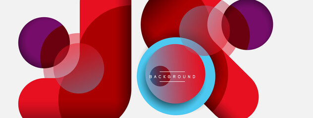 Circle and round shapes abstract background. Vector illustration for wallpaper banner background or landing page