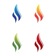 Flame icon set