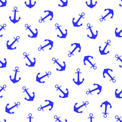 Fototapeta na wymiar Seamless vector pattern with anchors. Design for wallpaper, gift paper, clothing, textiles, web page background, surface textures.