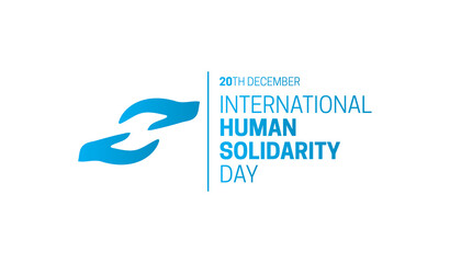 International Human Solidarity Day Logo Icon on White Background