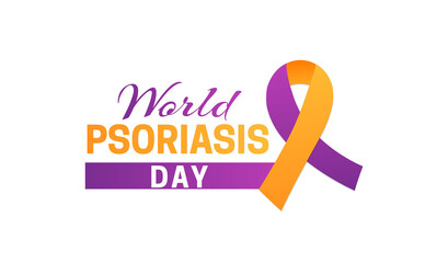 World Psoriasis Day Isolated Icon on White Background
