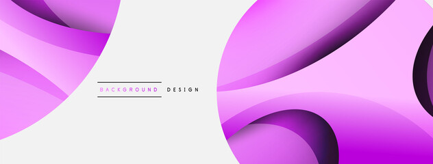Creative geometric wallpaper. Minimal abstract background. Circle and wave composition vector illustration for wallpaper banner background or landing page