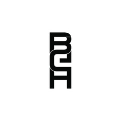 beh letter initial monogram logo design