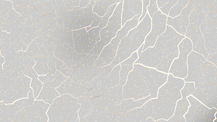 Cracked texture of marble. Golden veins cracks in granite.